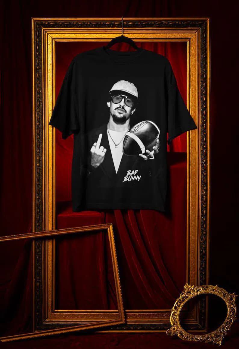 Bad Bunny Halftime Middle Finger Cotton Tee